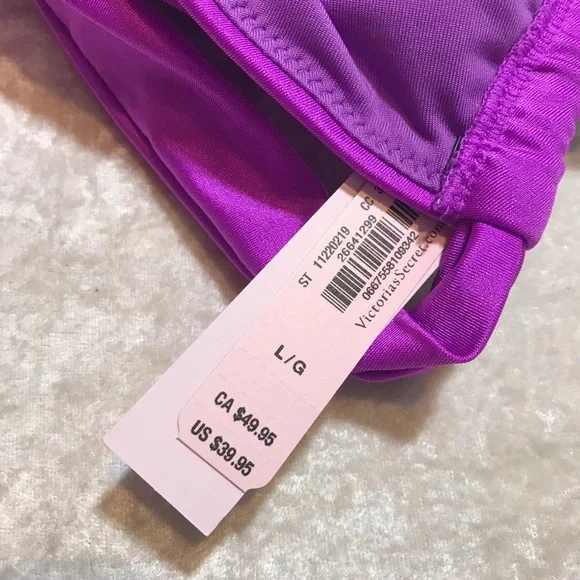 FREE NEW Victorias Secret Swim Purple Twist Bralette Bikini Top NWT Spring Break - Picture 14 of 15